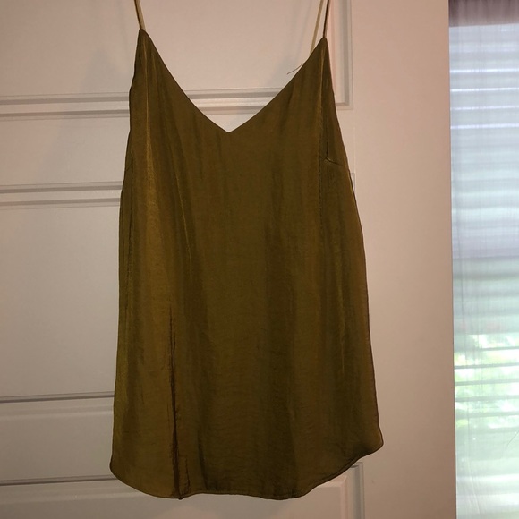 silence + noise Tops - URBAN OUTFITTERS GREEN/BROWN TANK